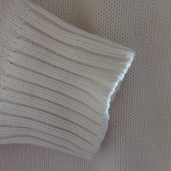 J. Crew Women's White Cotton Rollneck Sweater - Picture 4 of 7